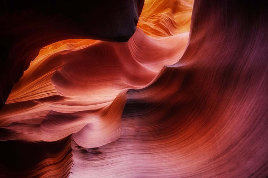 Waves of Navajo sandstone in Lower Antelope Canyon